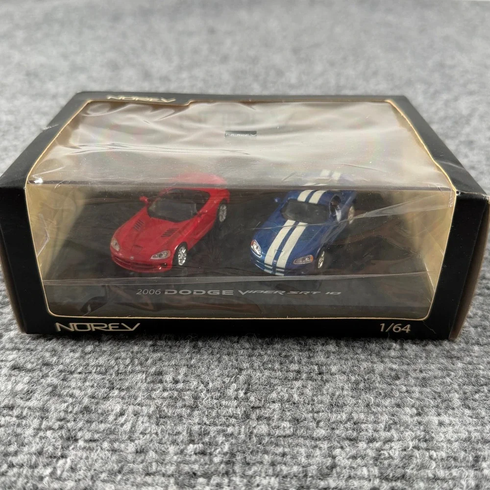 Norev 2006 Dodge Viper SRT10 1/64 Red Blue Diecast Car Set Coupe Rare